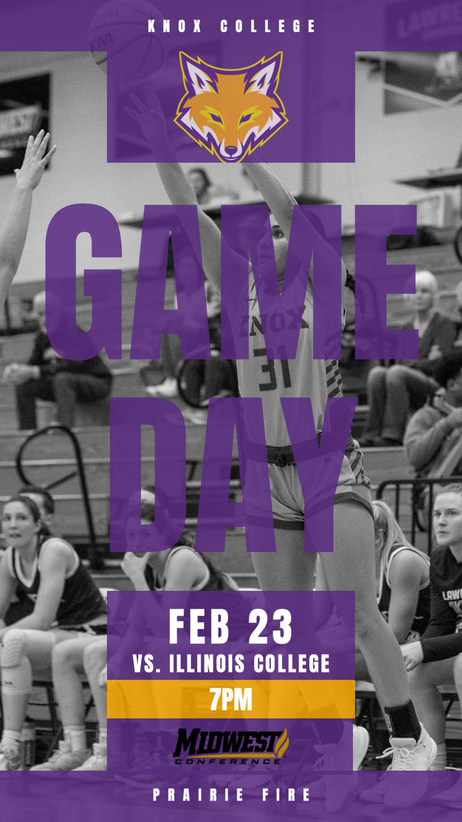 KnoxWomensBBall's tweet photo. IT'S GAMEDAY!
Today we begin Midwest Conference Tournament action against Illinois College at 7pm in Ripon, Wisconsin!
#GoPrairieFire 🦊🔥
🎥https://t.co/wFB7FeAEbB https://t.co/UpsiggvQlO