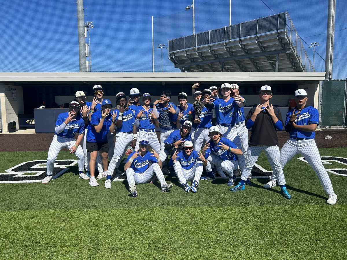 CyCreekBaseball's tweet photo. W pic number 3! Good win against Cy Ranch 4-1 @JacobRoss2025 with the complete game win @Grant_Mid0901 and @Caleb_Lopez14 with 2 RBI each. Next game 3PM against The Woodlands HS https://t.co/IFi8ENbt9A