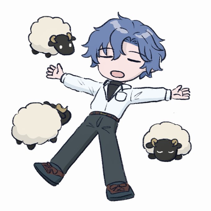 「羊 ショートヘア」のTwitter画像/イラスト(新着)