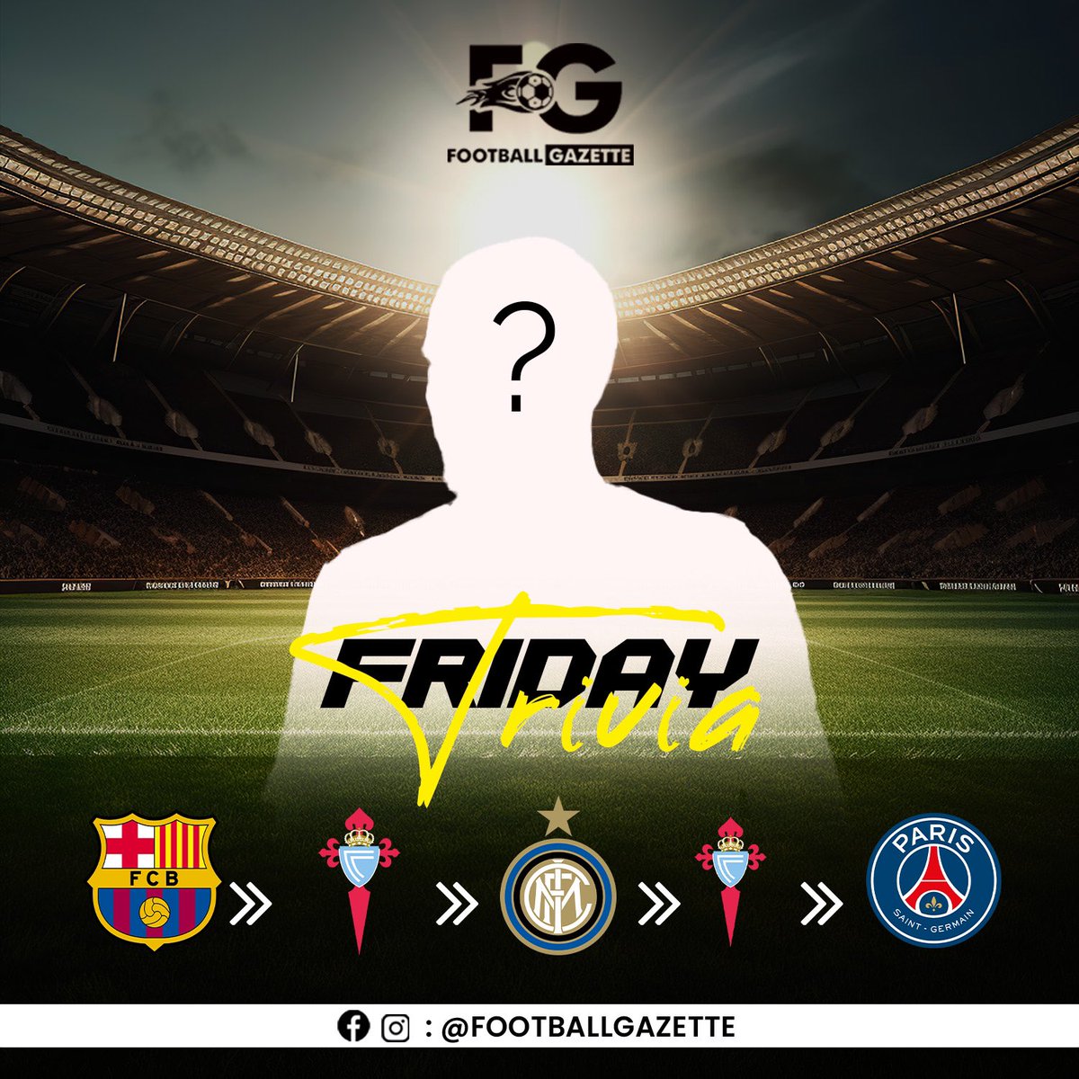 The FOOTBALL GAZETTE Friday Trivia Here!💥 

GUESS THE PLAYER WHO TRANSFERED FROM CLUBS AS INDICATED ABOVE⁉️

#GuessThePlayer #FootballGazette #Trivia