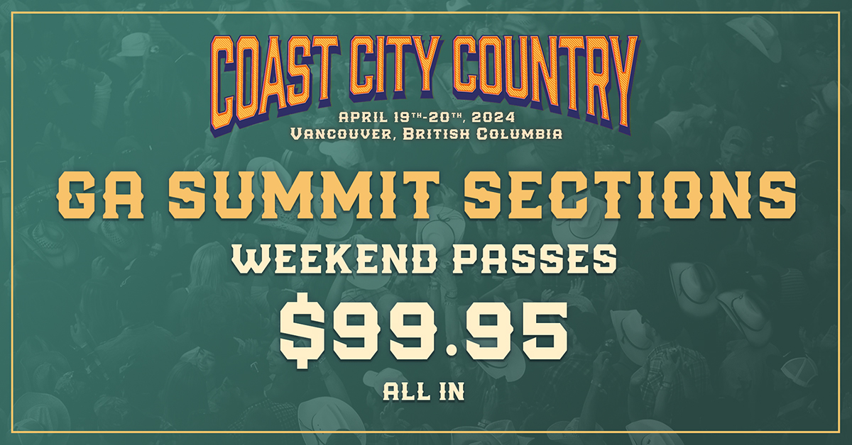 🏔️GA Summit Sections ON SALE NOW! 🍻Party with your friends and enjoy both days of #CCC2024 in the general admission seating areas with a variety of views from the peak! 🤠 💺: Sections 409-411 (SUM A) or 444-446 (SUM B) 🎟️: coastcitycountry.com/tickets