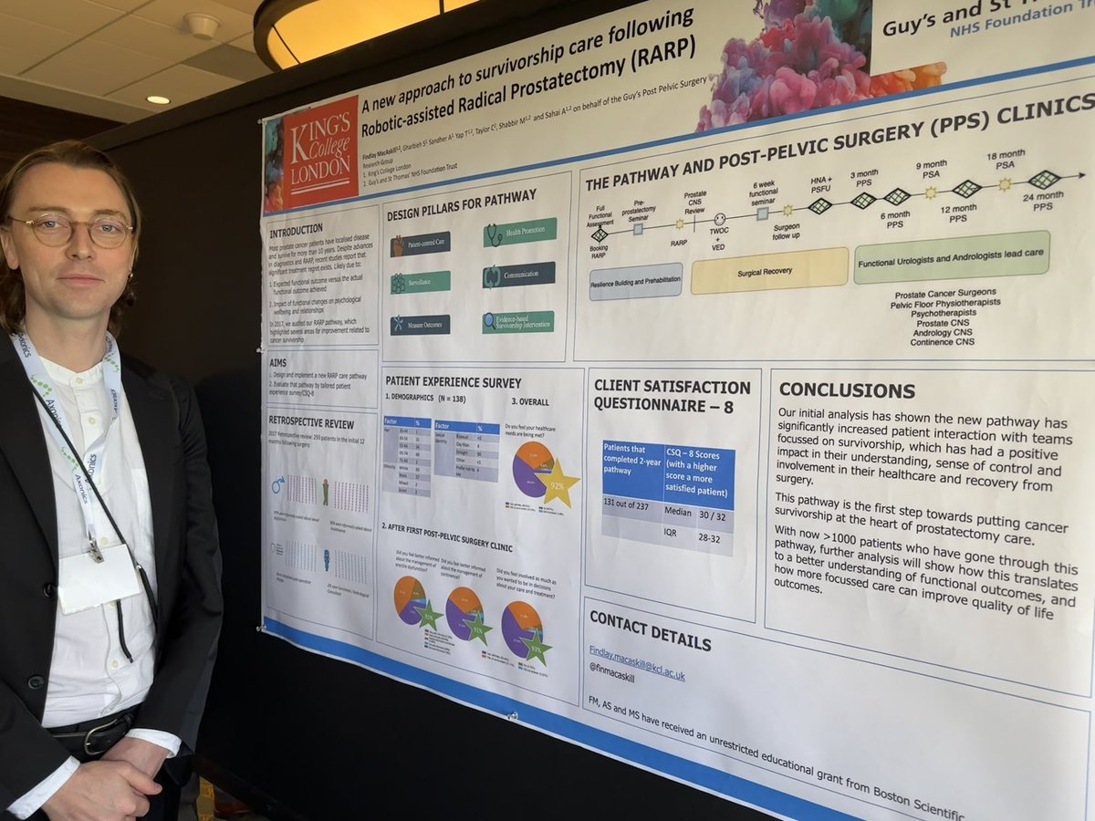 Arun Sahai (@sonnyurol) on Twitter photo Guy’s Post RARP pathway - functional urologists and andrologists at the heart of aftercare. Preliminary data suggests high patient satisfaction, excellent PROM data capture.>1400 pts through the new pathway. Exciting data to follow <a href="/finmacAskill/">Findlaÿ EN MacAskill</a> <a href="/MajShabbir/">Maj Shabbir</a> <a href="/GuysUrology/">Guy's Urology News</a> #SUFU24 Guy’s Post RARP pathway - functional urologists and andrologists at the heart of aftercare. Preliminary data suggests high patient satisfaction, excellent PROM data capture.>1400 pts through the new pathway. Exciting data to follow <a href="/finmacAskill/">Findlaÿ EN MacAskill</a> <a href="/MajShabbir/">Maj Shabbir</a> <a href="/GuysUrology/">Guy's Urology News</a> #SUFU24