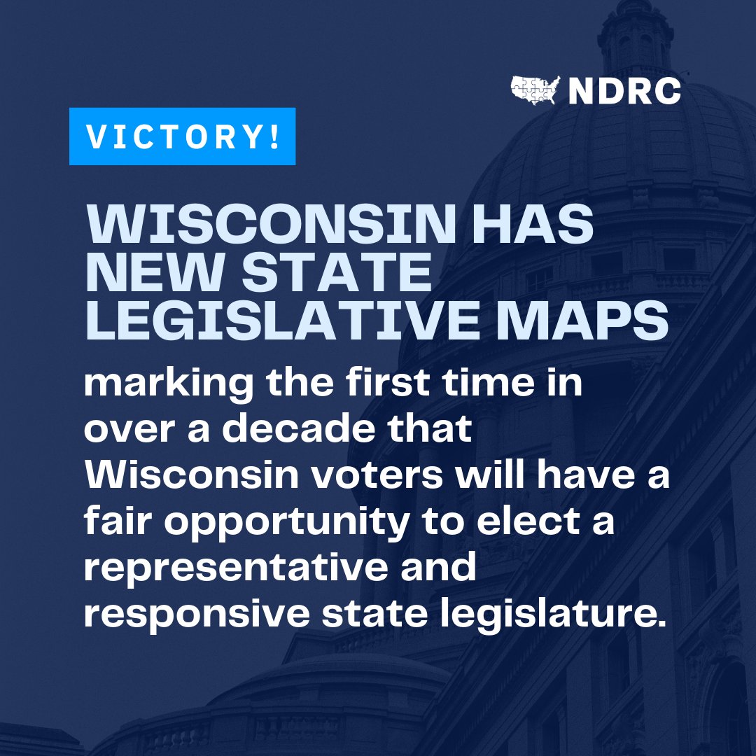 Wisconsin made history this week! @GovEvers signed into law new, competitive state legislative maps that get rid of one of the most gerrymandered maps in the country. Wisconsinites will now have a real shot at electing leaders who are responsive to the will of the people.