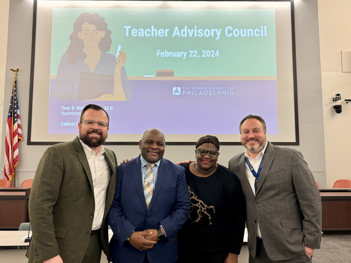 Superintendent Dr. Tony B. Watlington Sr. (@watlington_sr) on Twitter photo Another great meeting collaborating with CFO Mike Herbstman, Chief of Curriculum & Instruction Dr. Nyshawana Francis-Thompson, Deputy Superintendent of Academic Services <a href="/DawsonJermaine1/">Dr. Jermaine Dawson</a>, Chief Learning Officer <a href="/MichaelFarrell/">Michael Farrell</a>, @pftlocal3 and the Teacher Advisory Council. #PHLED Another great meeting collaborating with CFO Mike Herbstman, Chief of Curriculum & Instruction Dr. Nyshawana Francis-Thompson, Deputy Superintendent of Academic Services <a href="/DawsonJermaine1/">Dr. Jermaine Dawson</a>, Chief Learning Officer <a href="/MichaelFarrell/">Michael Farrell</a>, @pftlocal3 and the Teacher Advisory Council. #PHLED