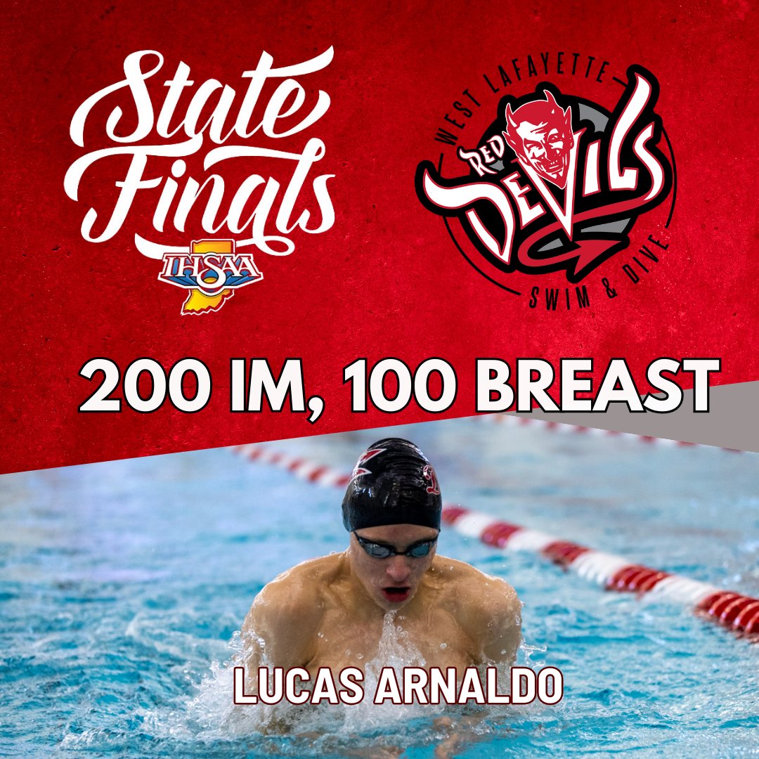 IHSAA State Finals begin tonight with preliminary heats at 6:00 at IUPUI Natatorium in Indianapolis. Junior Lucas Arnaldo is representing the Red Devils in the 200 Individual Medley and 100 Breaststroke! <a href="/IHSAA1/">IHSAA</a>

Let's go Lucas! RDP!