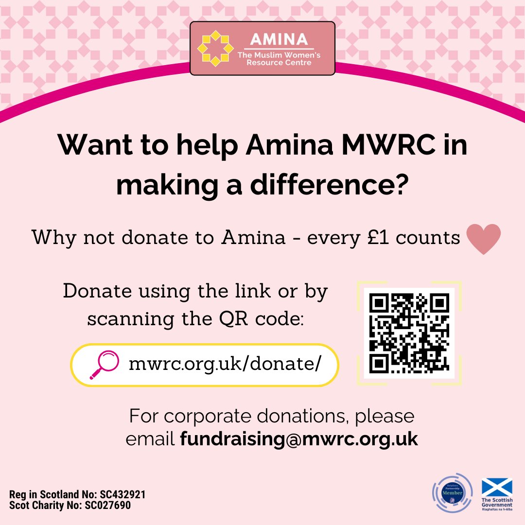 🎉 20 Years of #AminaHelpline. It's an honour to provide a Helpline - our Helpline is a free service available to Muslim & BME Women in Scotland. In 2023, we took 1975 calls, with each call averaging 20 minutes. Common topics included Islamic, Mental Health & Marital Advice. ❤️