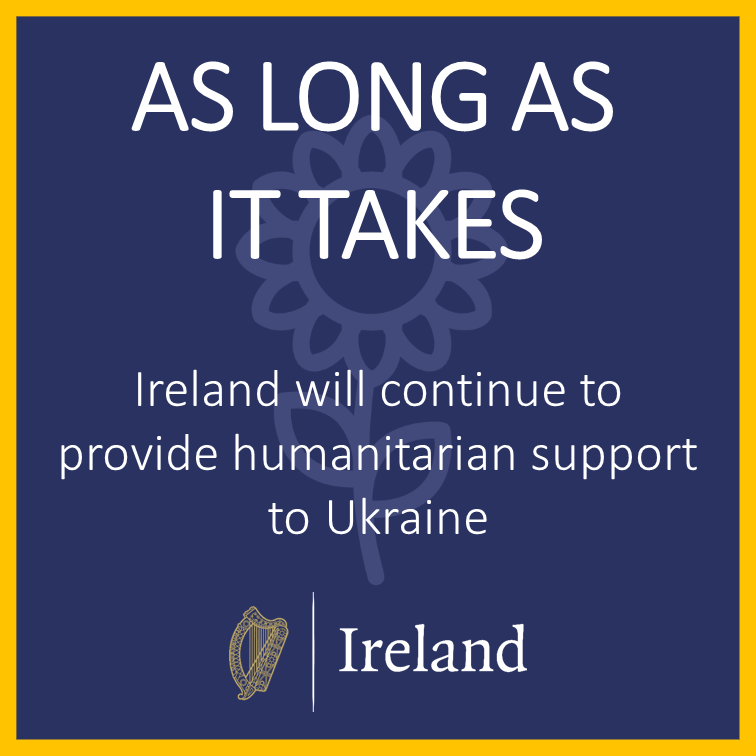 Ireland 🇮🇪 will continue to support Ukraine 🇺🇦 in addressing basic needs of the population & undertaking essential recovery work as it continues to defend its sovereignty and independence #StandWithUkraine