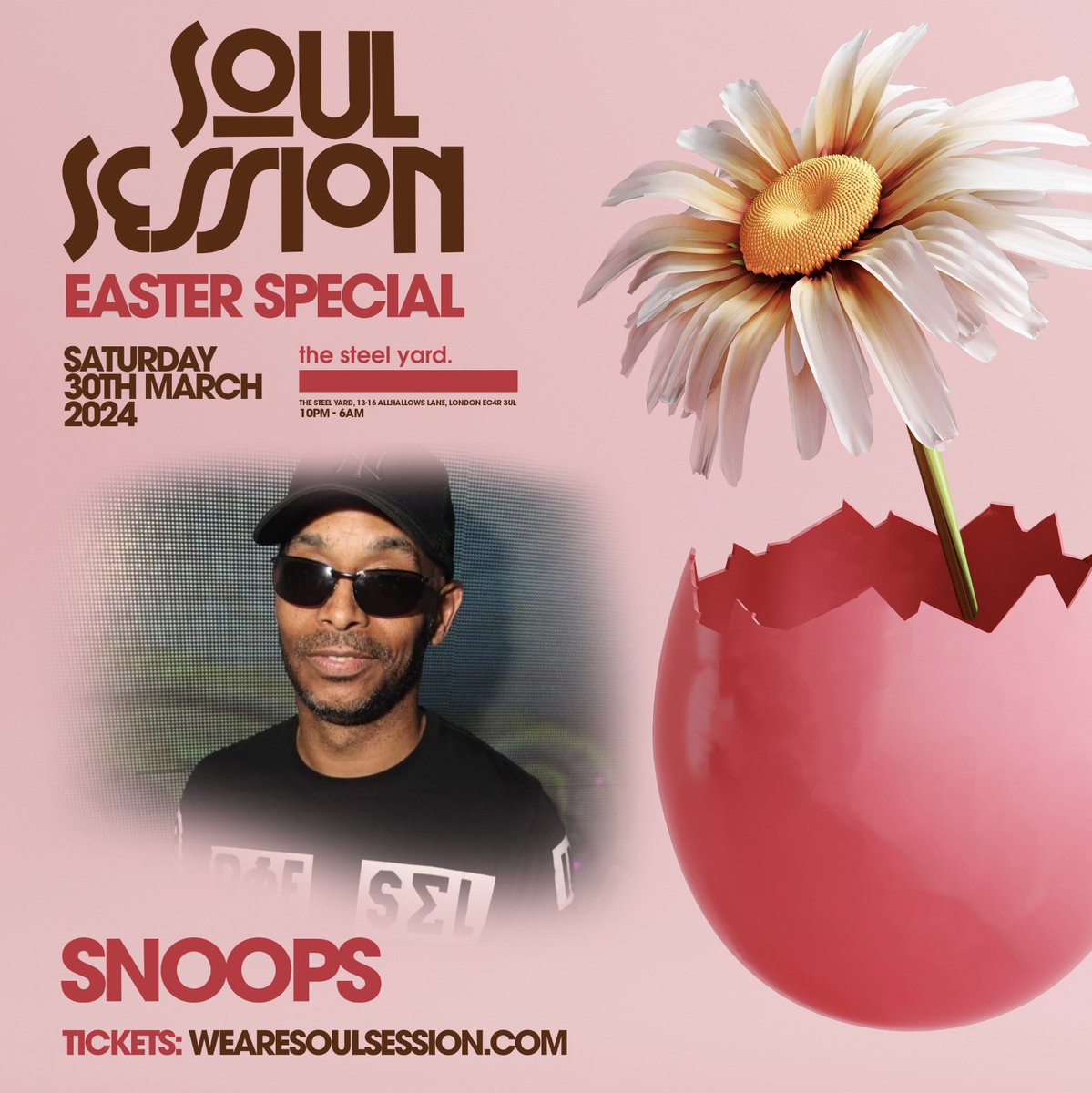 SoulSessionUK's tweet image. SWIPE → Don’t Miss Out! 😱 On These Incredible Artists + More 🔥 36 Days To Go! 🥳The Easter Special @thesteelyardldn Click Link In Bio Or Below 🫶 #EasterSession

#wearesoulsession #soulsession #housemusic #housemusiclovers