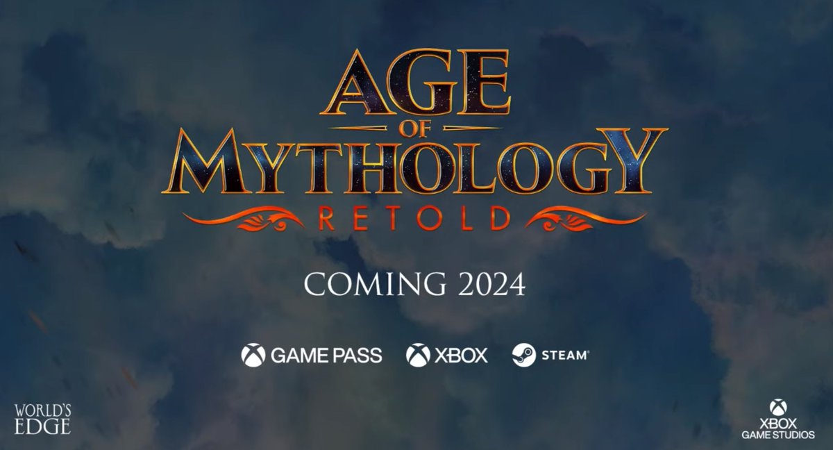 eXtas1stv's tweet photo. 👀🔥 OFICIAL ⚡️
Age Of Mythology Retold llegará en 2024 y estará disponible DÍA 1 en PC y CONSOLAS XBOX !
También, lógicamente llegará al servicio Game Pass en su lanzamiento. https://t.co/Zq16TX3UhU