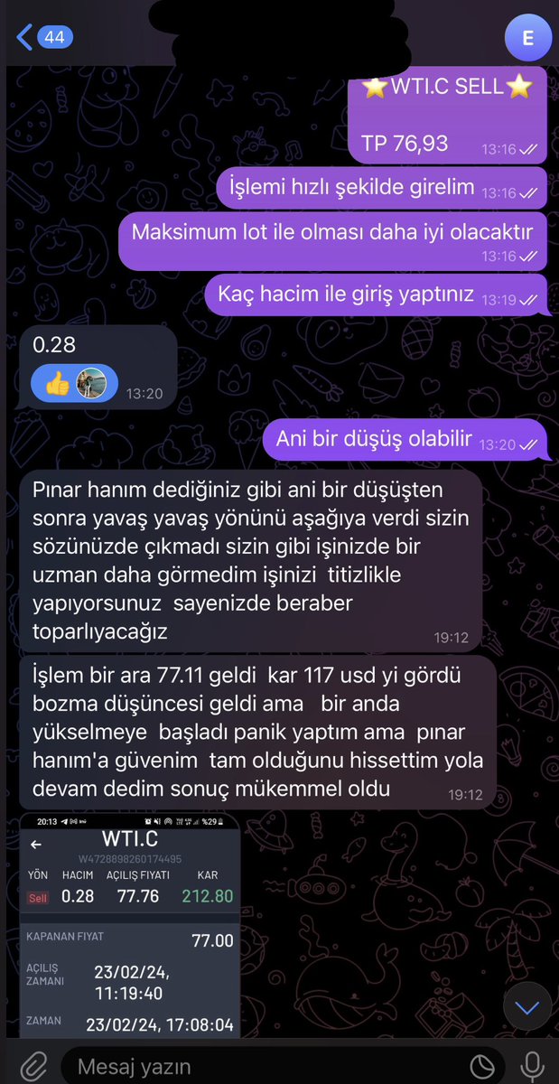 Sizlerin memnuniyeti beni mutlu ediyor. Piyasanın doğru analizleri doğru yapıldığı zaman böyle yüzümüzü güldürüyor 😇🍀

Sizlerde profesyonel destek alıp hesap yönetimine dahil olmak istiyorsanız telegram hesabımdan ulaşabilirsiniz 🍀
t.me/+m3Fcde-Br480N…

 #dolar #wtı #ukoil