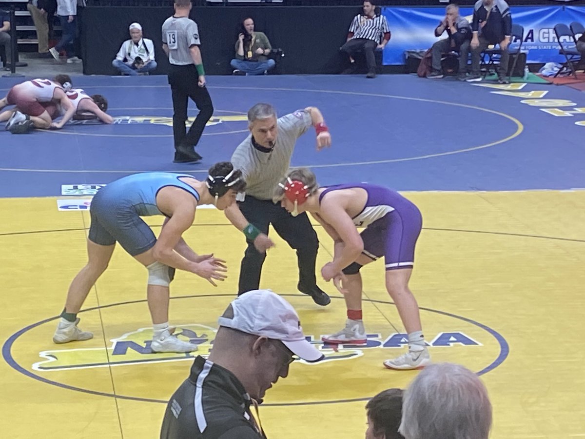 Leo Venables wins his first match of the day at the NYSPHSAA Wrestling state championship. Let’s go Leo!