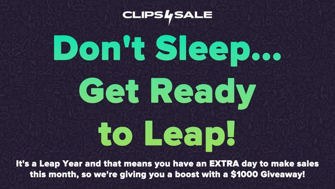 1K Giveaway Flash Promo &ndash; Don&rsquo;t Sleep&hellip; Get Ready to Leap!  It&rsquo;s a Leap Year and that means you have an<a href="/tag/c4smilf24"class="tags"><span>#c4smilf24</span></a>