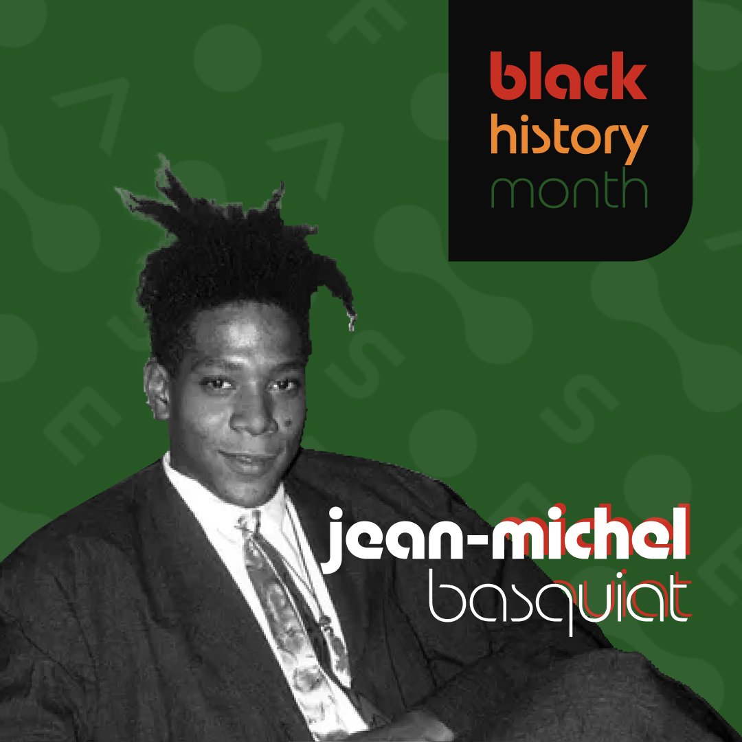 TheFASEGroup's tweet photo. #JeanMichelBasquiat (1960-1988), a prominent figure in #NeoExpressionism, confronted racism in the art world that encouraged conversations around social justice &amp; equality, inspiring artists &amp; viewers to this day. #CelebratingBlackVoices #AmericanArt #BlackArt #BlackHistoryMonth https://t.co/B54UyEZ5jn