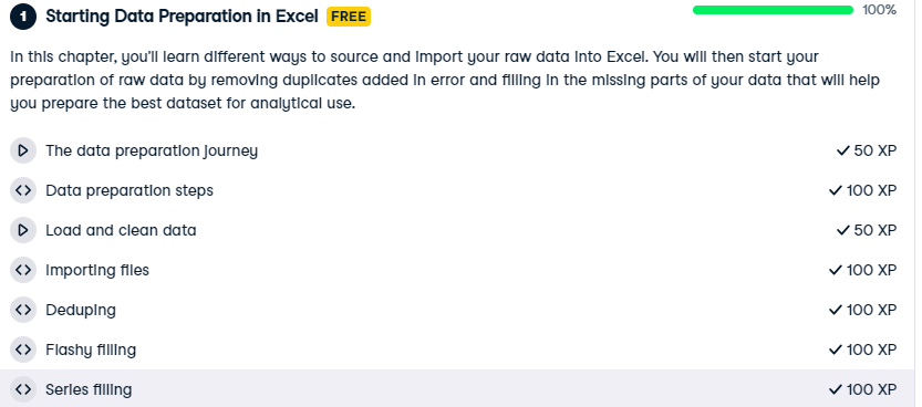 oyelekeibukun1's tweet image. Day 23 -(30 days data challenge organized by @DataFestAfrica.)

I started the Data Preparation in Excel course today and took some practice tests and assessments. Baby steps 💓

 Thank you @DataCampDonates @DCA #DCDonates #30daysofDataChallenge#