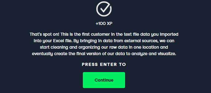 oyelekeibukun1's tweet image. Day 23 -(30 days data challenge organized by @DataFestAfrica.)

I started the Data Preparation in Excel course today and took some practice tests and assessments. Baby steps 💓

 Thank you @DataCampDonates @DCA #DCDonates #30daysofDataChallenge#