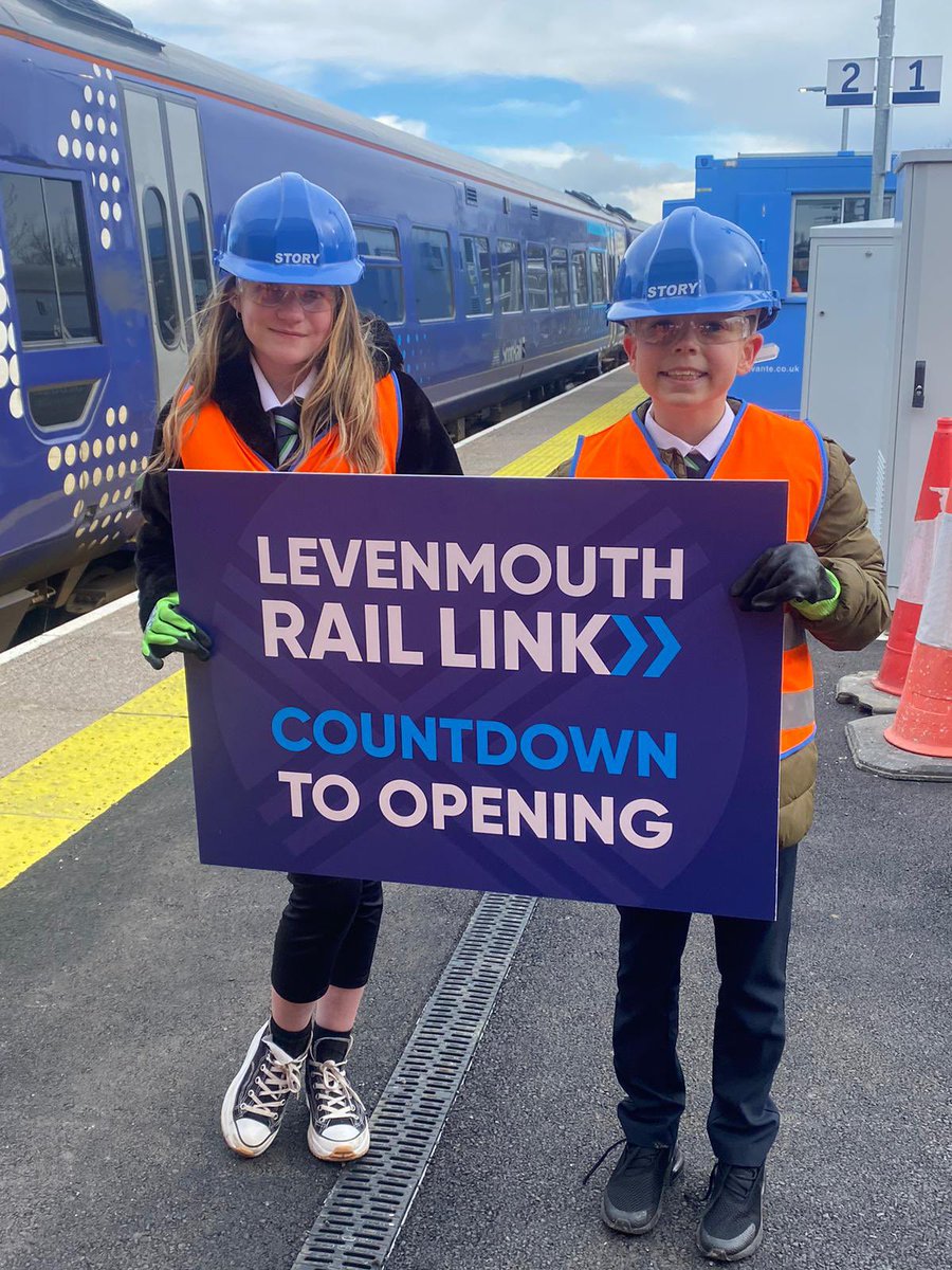 Delighted to represent our school at the countdown to the Levenmouth Rail Link opening. 🚆