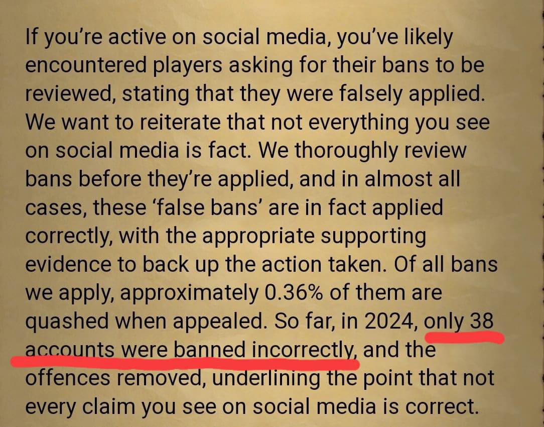 Yo <a href="/blade_btw/">BladeBTW</a> pretty sure you or one of your multi logger friends on your own had more than this many accounts unbanned which were false flagged and quashed this year. So isn’t this a straight up lie?