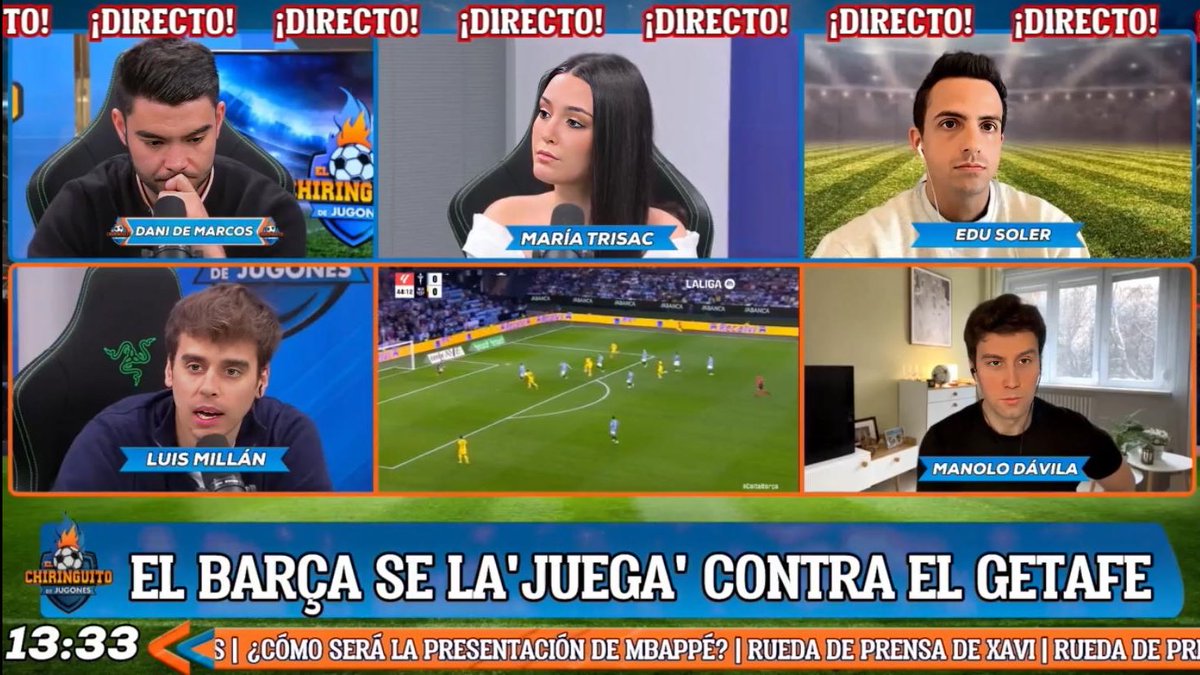 MariaTrisac's tweet photo. ⚽️ Cerrando la semana en el #SportPlus de @elchiringuitotv 
🕺🏻 Un día más disfrutando https://t.co/UlB33Xxvsb https://t.co/uqx7ZKOAxA