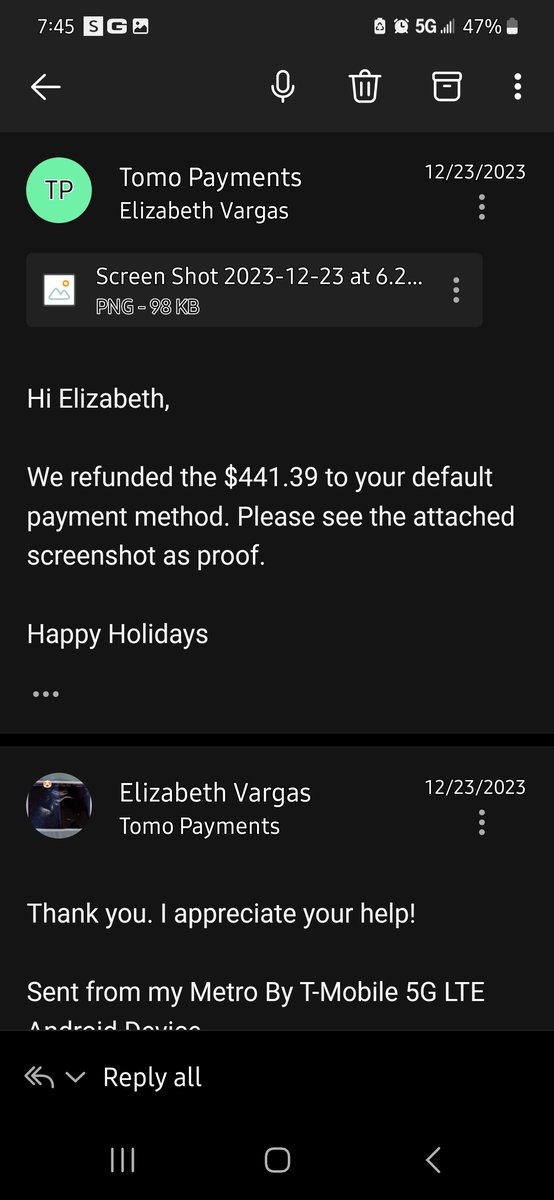 elikavar's tweet photo. @kristykim1015 Unfortunately the money never got to my end. https://t.co/D4NrL32pPv