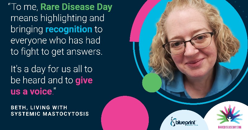 n #RareDiseaseDay, we reflect on our commitment to understand patient needs and build meaningful connections with rare disease communities. We're proud to support this global day dedicated to raising awareness for rare diseases like SM and working to improve patient care.