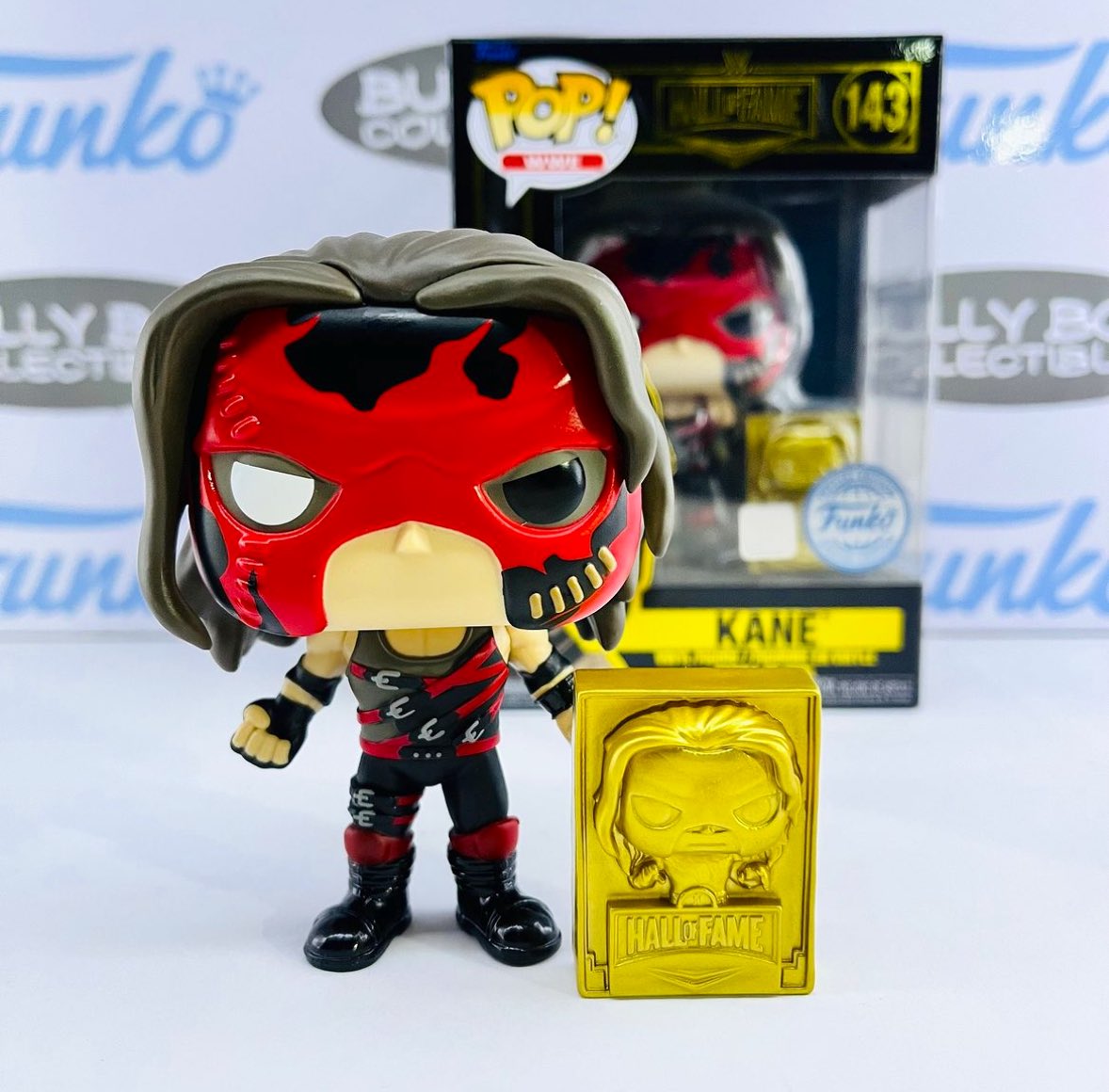 ManiacMetall's tweet photo. @WrestlingDazeYT  The Undertaker Hall of Fame Funko Pop is a new series Funko has started that will be Gamestop exclusives here in the US.  The first one was Ultimate Warrior.  Apart from the Undertaker one, Kane will also been getting one.  Keep up the great work w/ the videos. https://t.co/2AVIEsNNwl