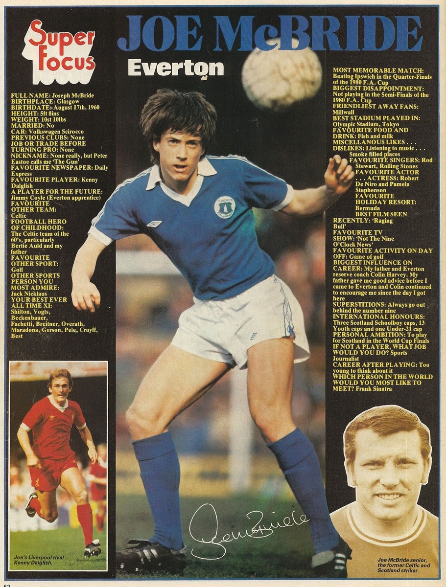 ScotsFootyCards's tweet photo. #SuperFocus #JoeMcBride #Everton #Shoot! 1981-12-05 https://t.co/2zn4gcpunz