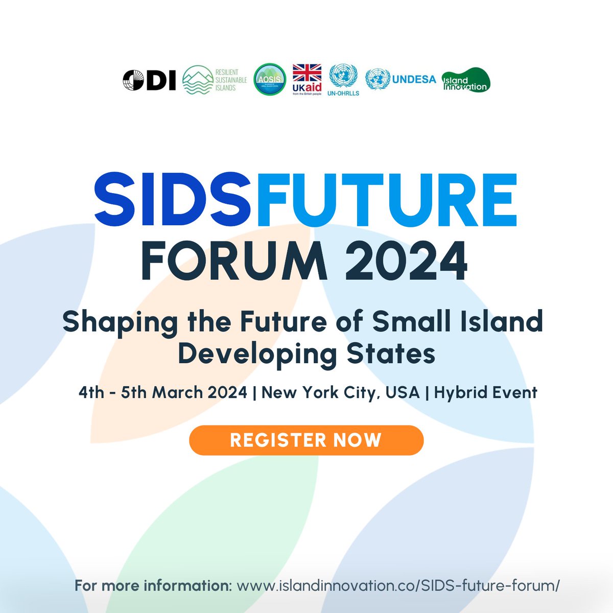 Held just before the #SIDS4 conference, the #SIDSFutureForum brings together policymakers, researchers, and YOU to co-create a resilient & sustainable future for Small Island Developing States 🌊 Register to attend Day 1 of the online event on 4th March: islandinnovation.co/events/sids-fu…