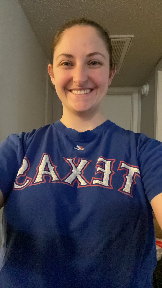 AshNicole55's tweet photo. In honor of our first spring training game, ol faithful @Rangers #DavidMurphy https://t.co/n6Dz8dBONM