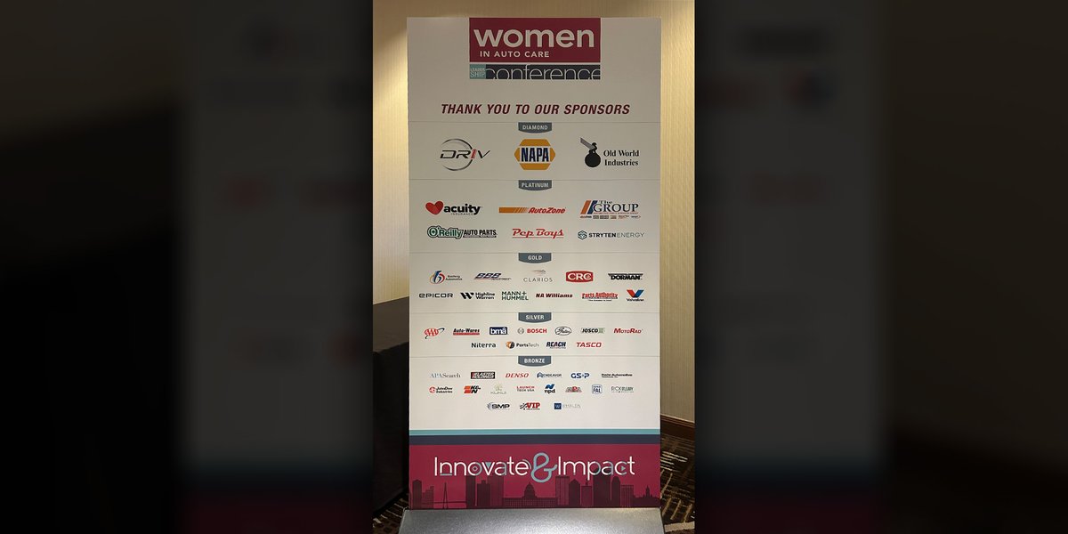 Congratulations to Women in Auto Care for hosting a successful leadership conference this week! Their commitment to the auto care industry is truly inspiring. As a sponsor, we're proud to support WIAC and their mission. #WomenInAutoCare #DRiV