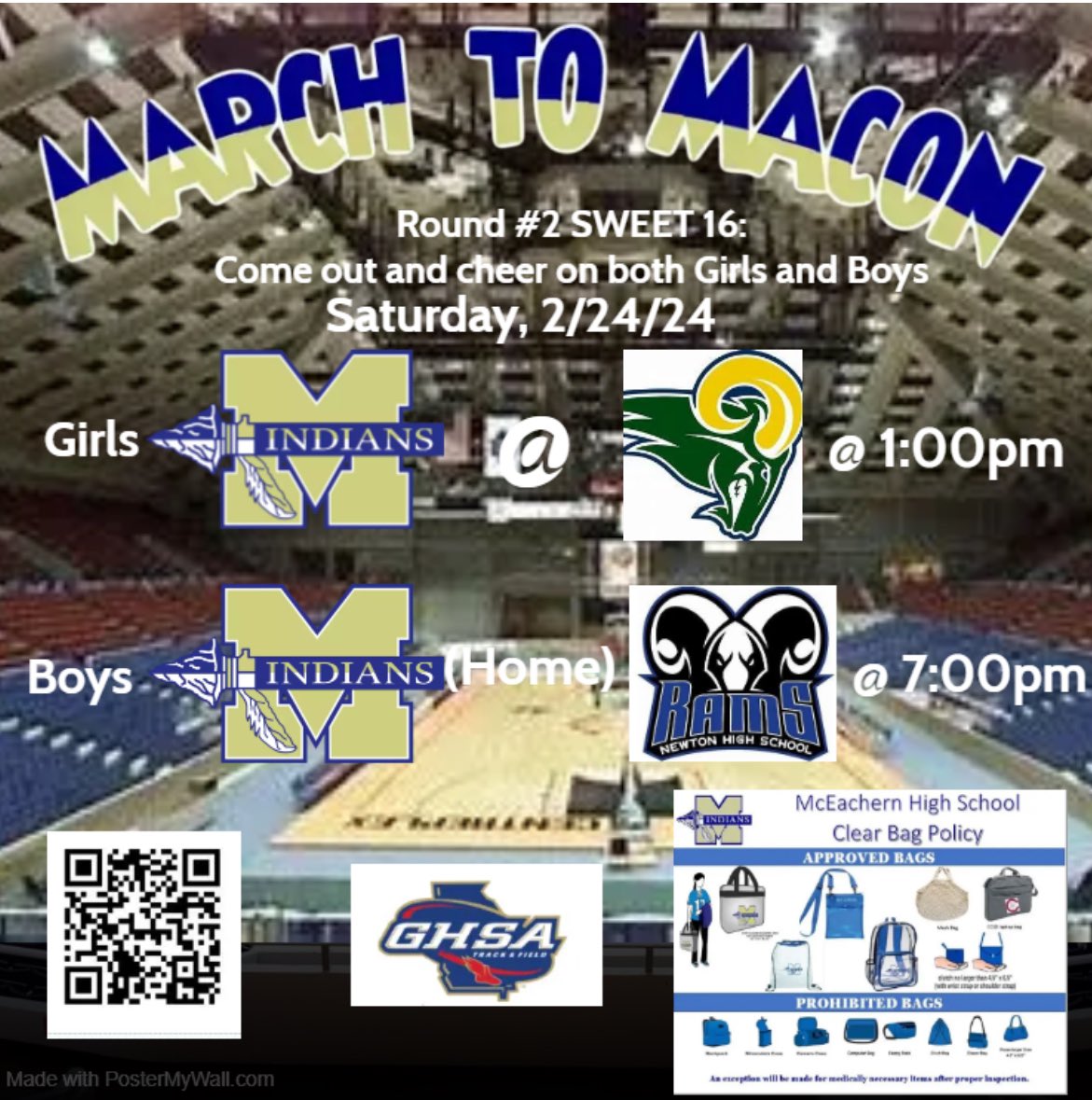 McEachern HS Athletics (@mceachernsports) on Twitter photo Join <a href="/mceacherngbball/">Mceachern_ladyindian</a> and <a href="/McEachernBoysBB/">McEachern Boys Basketball</a> on their March 2 Macon in Round 2 Sweet16 tomorrow‼️ <a href="/Newton_High/">Newton High School</a> <a href="/cobb_sports/">Cobb Sports</a> Join <a href="/mceacherngbball/">Mceachern_ladyindian</a> and <a href="/McEachernBoysBB/">McEachern Boys Basketball</a> on their March 2 Macon in Round 2 Sweet16 tomorrow‼️ <a href="/Newton_High/">Newton High School</a> <a href="/cobb_sports/">Cobb Sports</a>