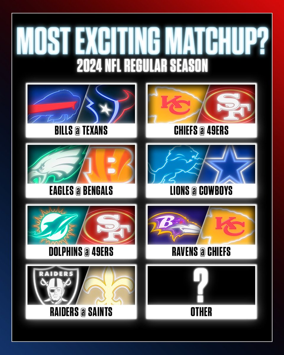 Which 2024 NFL matchup has you marking your calendar? 👀