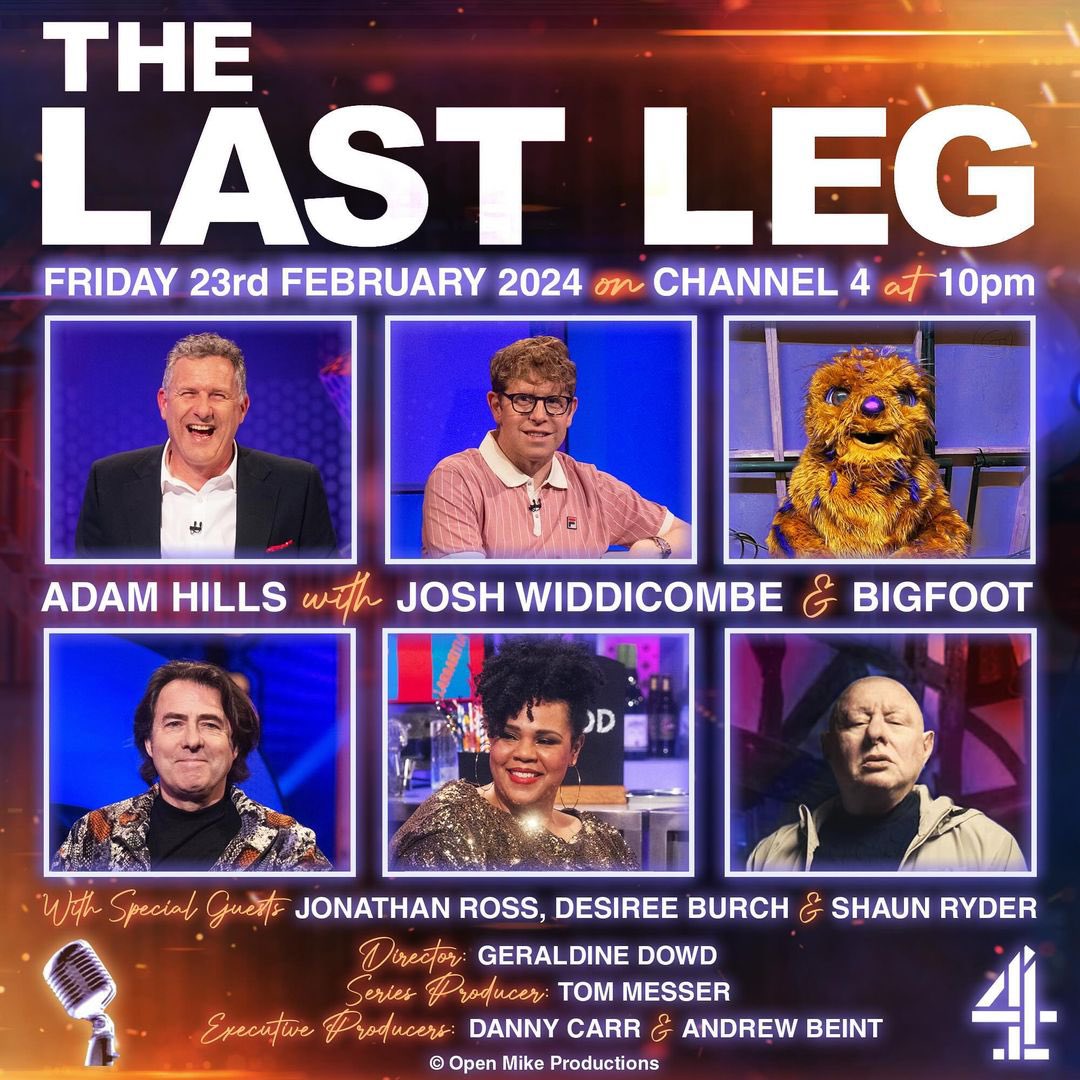 Don’t miss Shaun on @TheLastLeg tonight at 10pm on @channel4! 📺 @officialswr #thelastleg
