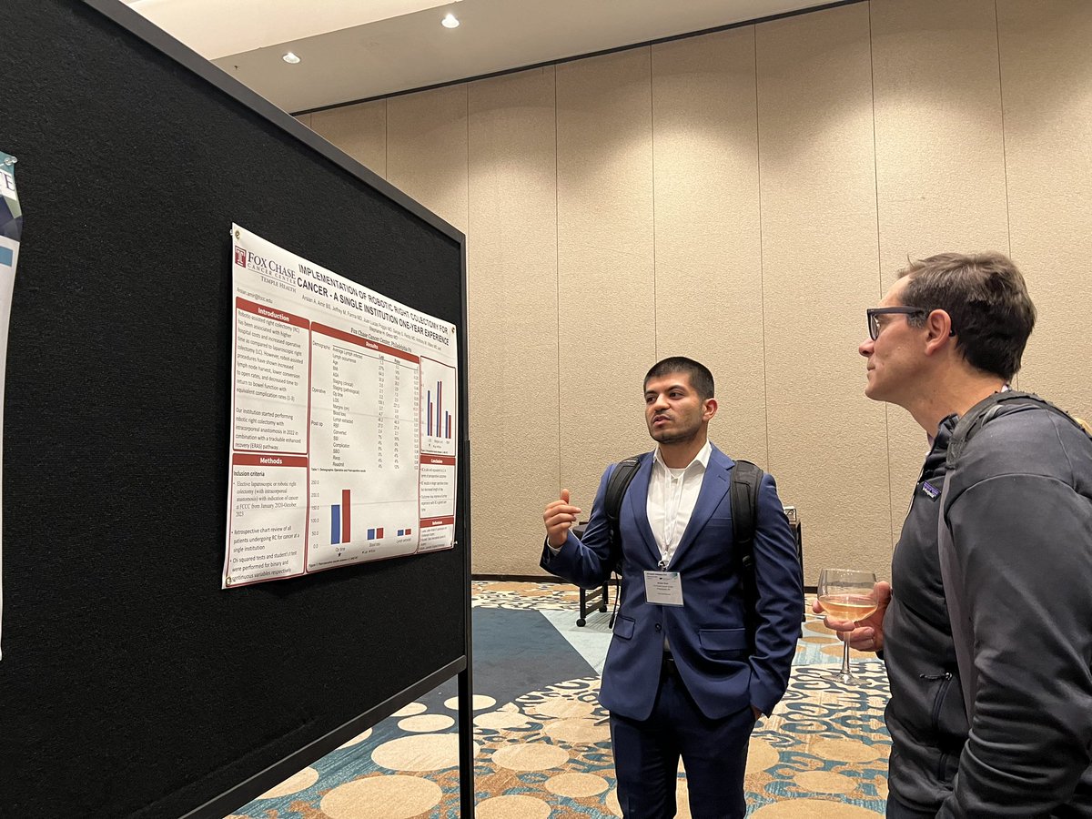 Proud of @stephaniehgreco’s mentee Arslan Amir and our @FoxChaseSurgOnc fellow @jamessunmd presenting their work at the @AmCollSurgeons Cancer Conference! Cool, impactful work by both 👏🏻👏🏻
