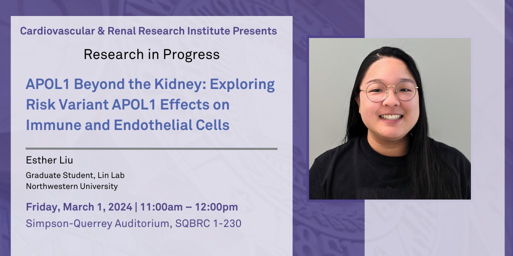 nu_fcvrri's tweet photo. 📆 Upcoming Seminar: This Friday, March 1st, 11am

Join us at the FCVRRI Research in Progress seminar to hear from researcher Esther Liu (@EstherLiu_) of the Lin lab (@jenniejlin). We hope to see you there! https://t.co/e5II1Dq2kM
