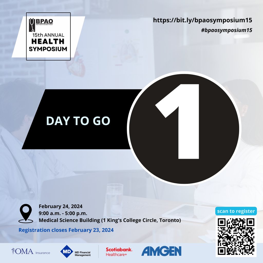 🚀 Tomorrow's the day! Are you prepared to be a part of this remarkable experience? Time is running out to secure your spot! Register now to ensure you don't miss out on this incredible opportunity to be part of #BPAOSymposium15

bit.ly/3I9SONf

#blackhealth #blackdoctor