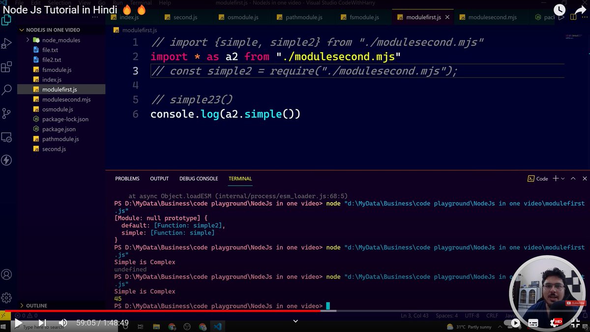 FaranazAnnigeri's tweet photo. 🚀 #Day16 of #100DaysOfCode I started learning #Nodejs and  From @codewithharry learnt topics like nodejs fs module, os module, Common JS vs ES6 modules, HTTP server, express framework, deployment of NodeJS site. https://t.co/zQwFLe8Cns https://t.co/KJDCExztVo