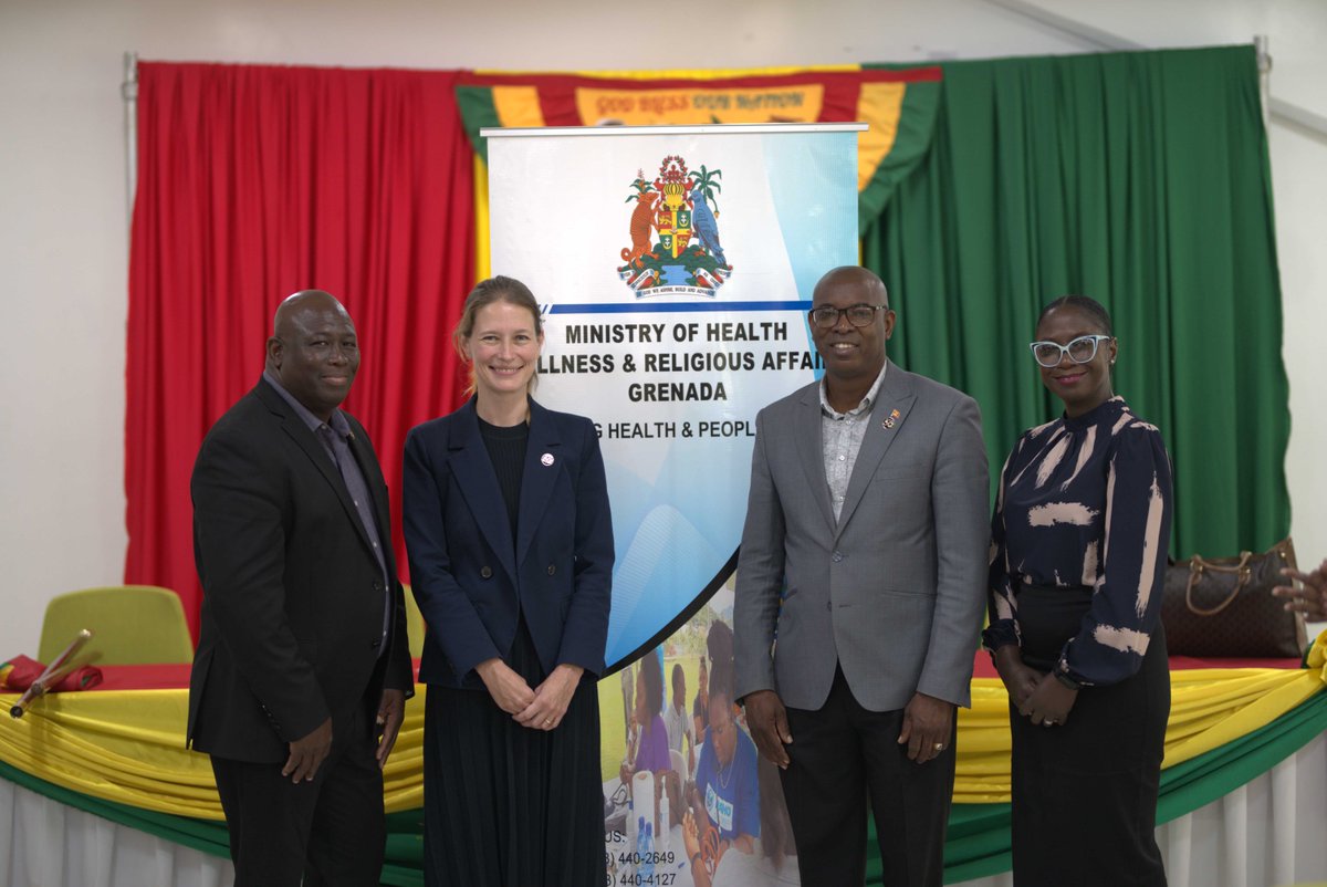 Caribank's tweet photo. Grenada's healthcare is getting a major boost thanks to a USD9,970,500 loan from @caribank financed by @eib. A similar project was recently launched in Saint Lucia. Next stop, St. Vincent &amp; the Grenadines. Read more: 
https://t.co/WhbIMlTDMK. 

#Grenada#CDB #EIB #wellbeingforall https://t.co/SNhaItJggb