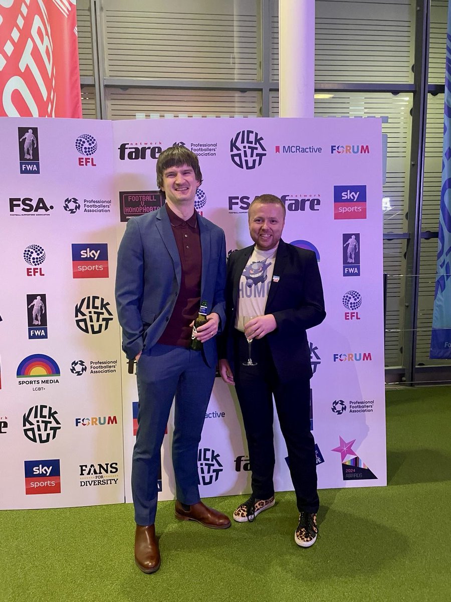 Representing team @FootballMuseum as guests of the Football v Homophobia awards with @CuratorMarek ￼⚽️🩷🏳️‍⚧️