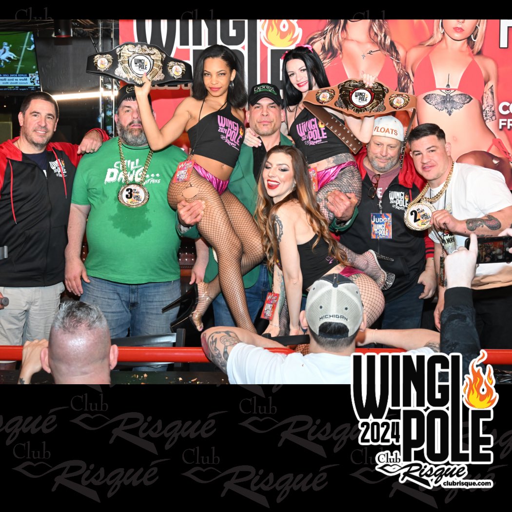 What a WINGPOLE it was! #WingPole2024 At #ClubRisquePhilly was the Mayhem & Friday Big Game Party & Wing Eating Contest we have come to expect & CRAVE! Photos & Videos are LIVE at ClubRisque.com/WingPole ❤️‍🔥