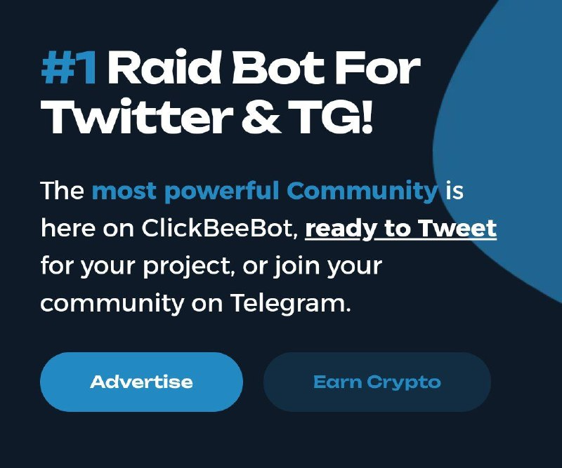 solijon_steven's tweet image. Human-powered Twitter Raids with @ClickBee_ 📷

📷 Tweet2Earn - This new trending feature is leveraging the power our 3M+ raiders to go viral on twitter!  

Start using ClickBeeBot today!
ClickBee.io 📷

#Tweet2Earn #Raid2Trend #ClickBeeBot