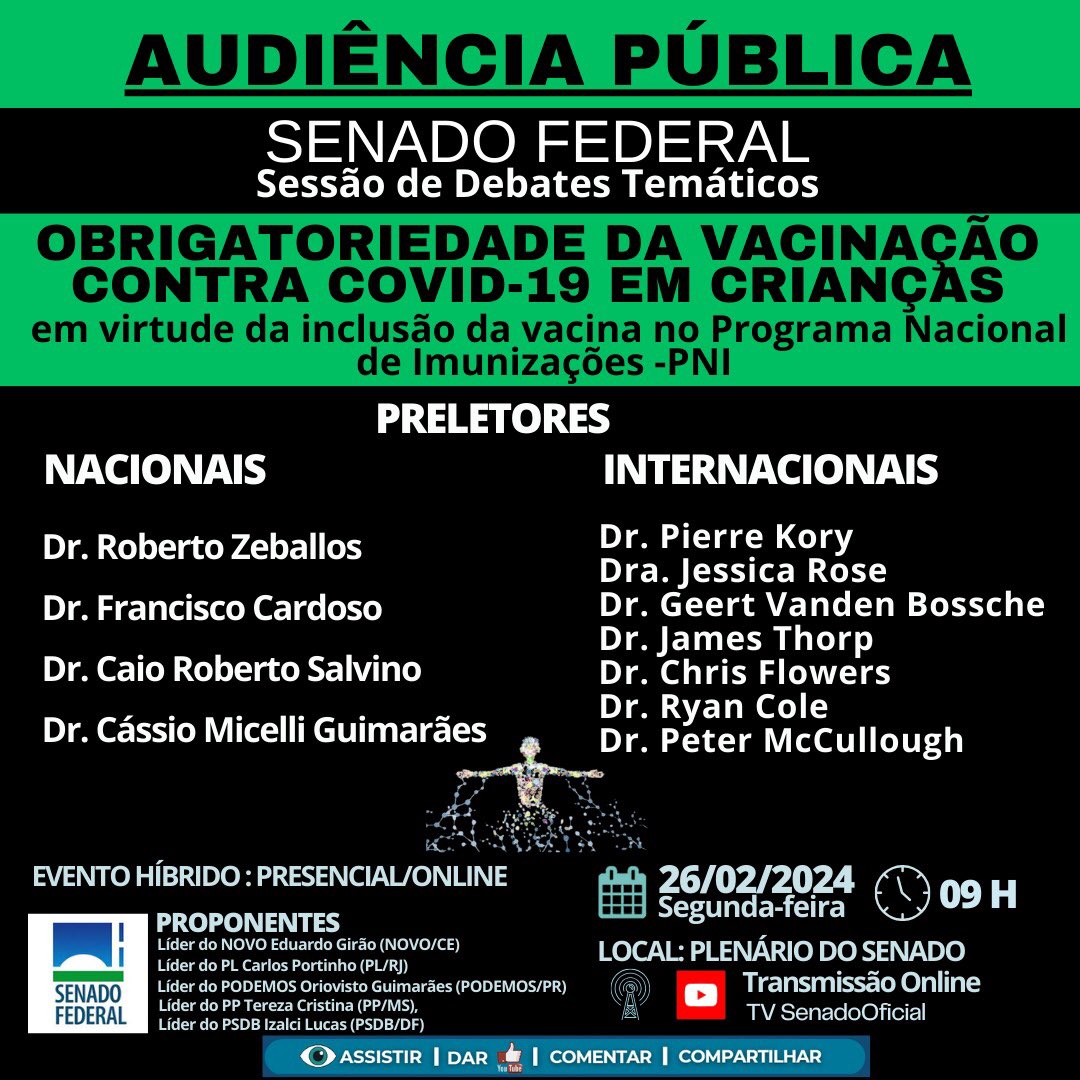 DaAcervo's tweet photo. SAVE THE DATE

Não esqueçam da audiência pública do dia 26/02 com respeito a VACINAÇÃO INFANTIL. https://t.co/v1gaXR2yea