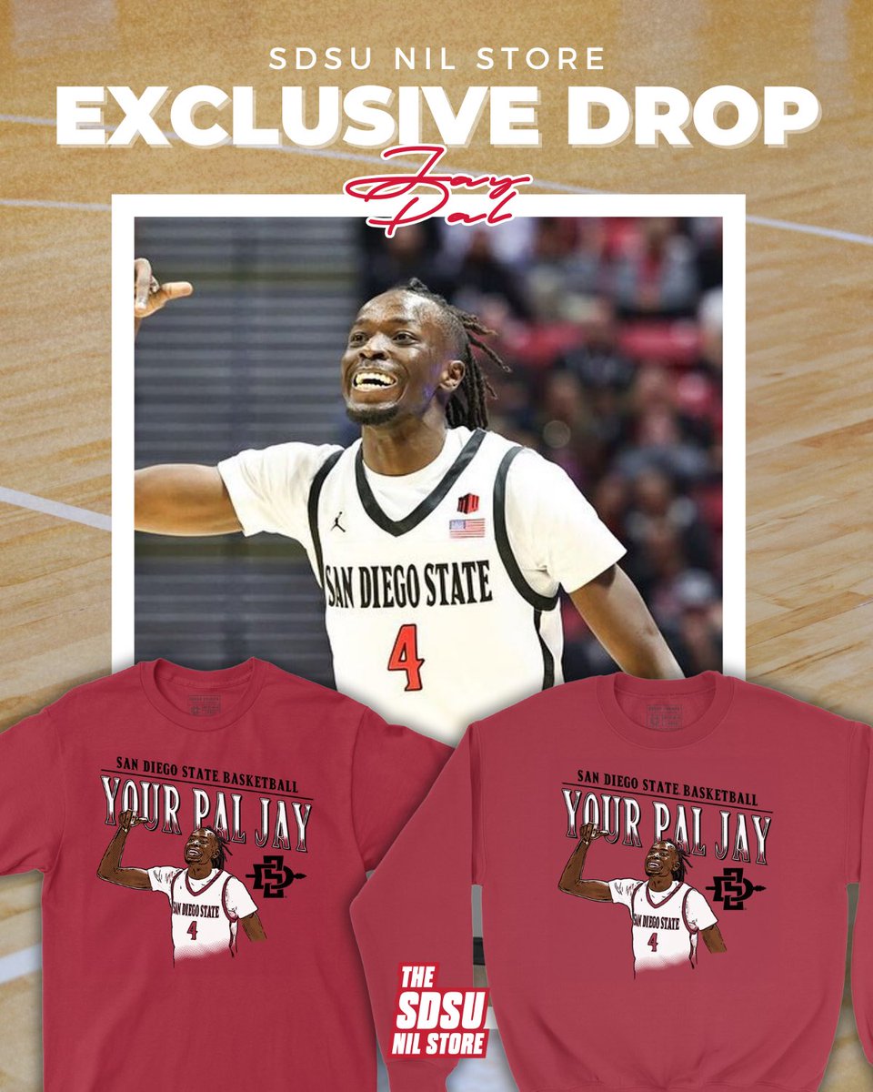 SDSUNILStore's tweet photo. 🚨LIMITED RELEASE🚨 Support your pal, @JayPal_22 through the link in our bio!

https://t.co/PgWC6N4HW7 https://t.co/0ZmjUrBtA9