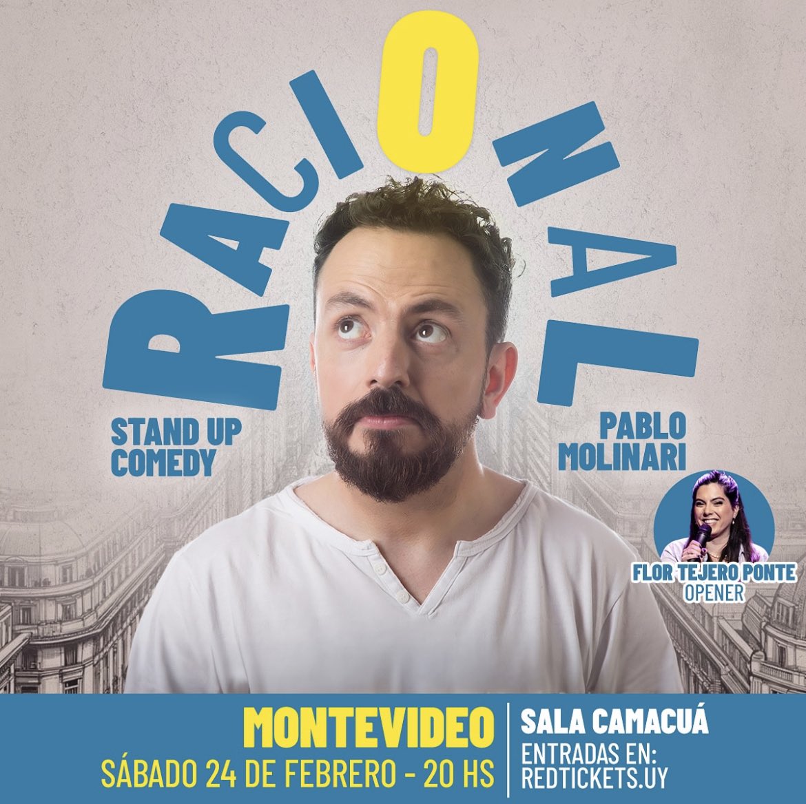 El argentino y comediante Pablo Molinari llega nuevamente a nuestra sala para realizar su nuevo espectáculo: Racional en vivo este sábado a las 20 horas.

🎫 adquirí tus entradas por <a href="/RedTicketsUY/">RedTickets Uruguay</a> 
📧 2x1 #ComunidadAebu <a href="/Aebu_Uruguay/">AEBU</a> 

#comedia #standup #montevideo