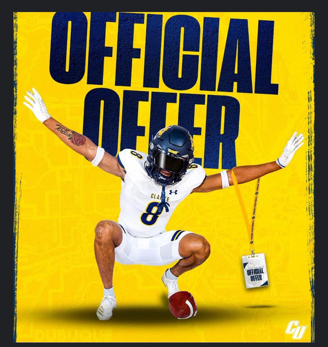 after a great talk with <a href="/CoachHicksCU/">Adam Hicks</a> i am honored to receive an offer from Clarke University! 🎸