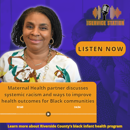 RivCoDPSS's tweet photo. Don't miss #theServiceStation podcast episode with @BIHRivco! We explore systemic racism's impact on Black newborns and mothers, share insights on improving health outcomes, and promoting equitable care. Let's amplify this conversation! 🎙️Listen here: https://t.co/0i2ONz3YzF. https://t.co/PjhDMmLNIY