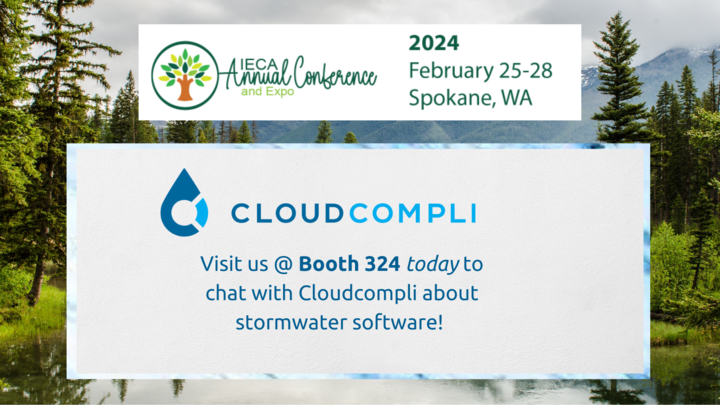 cloudcompli's tweet photo. 🌲Join @cloudcompli at #IECA today. @IECAglobal

We cannot wait to connect! 

#stormwater #software #IECA24 https://t.co/l26FLFYD1C