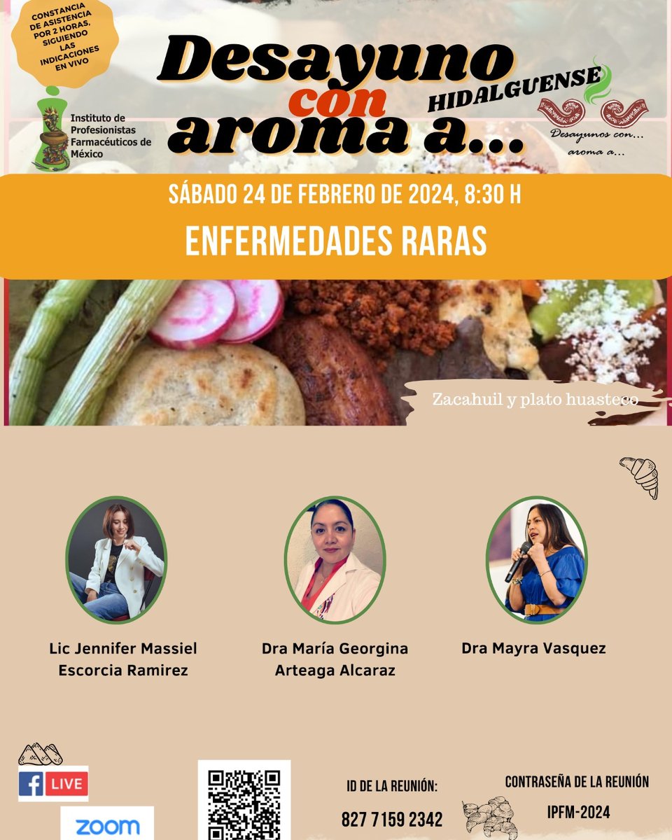 FarmaceuticosDe's tweet photo. Mañana nos vemos para platicar sobre #EnfermedadesRaras
#profesionistasfarmaceuticosdemexico #iPFM #Desayunosconaromaa https://t.co/ShuJx6jmwP
