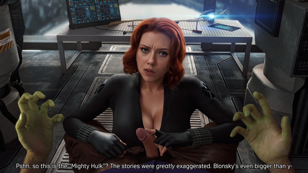 DrDabblur's tweet photo. Black Widow - Poking the Bear

Natasha regretted her curiosity when she found out Banner's real secret... he's always horny.

Textless on my support site!

Black Widow model by @SFMModelMaker

#BlackWidow #Hulk #Avengers #MCU #Marvel #Sourcefilmmaker #nsfw #nsfwart #3dporn https://t.co/zJ5LewPQcc