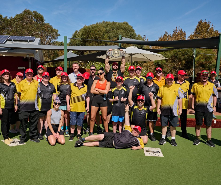 Special Olympics Australia (@soaustralia) on Twitter photo An awesome Aussie arvo had by <a href="/SpecialOlympics/">Special Olympics</a>
athletes and WWE Superstars <a href="/RealLAKnight/">LA Knight</a> <a href="/indi_hartwell/">Indi Wrestling</a> <a href="/CandiceLeRae/">Candice LeRae</a> <a href="/DMcIntyreWWE/">Drew</a>. Thanks <a href="/WWE/">WWE</a>. 💚💛
<a href="/WWEAustralia/">WWE Australia</a> #WWEChamber An awesome Aussie arvo had by <a href="/SpecialOlympics/">Special Olympics</a>
athletes and WWE Superstars <a href="/RealLAKnight/">LA Knight</a> <a href="/indi_hartwell/">Indi Wrestling</a> <a href="/CandiceLeRae/">Candice LeRae</a> <a href="/DMcIntyreWWE/">Drew</a>. Thanks <a href="/WWE/">WWE</a>. 💚💛
<a href="/WWEAustralia/">WWE Australia</a> #WWEChamber
