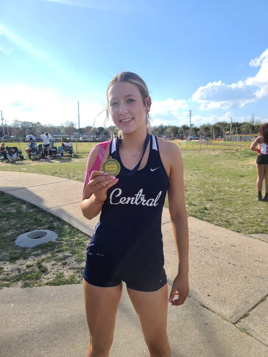 Took 1st place in high jump! At Andrew's invitational meet, with a PR of 4'10!